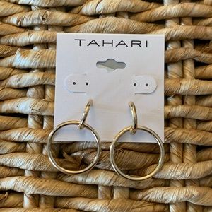 NEW Tahari Gold Hoop Earrings